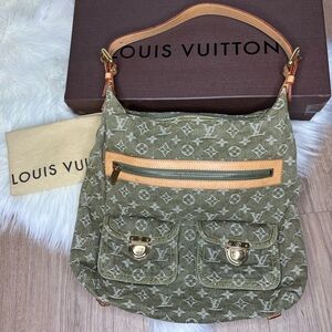💚✨ Louis Vuitton Green Denim Baggy ✨💚